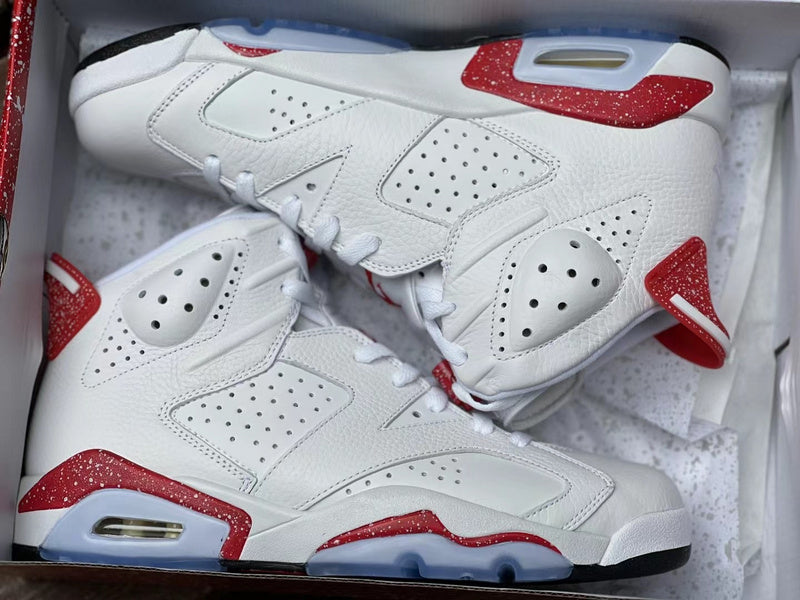 Jordan 6  White and Red