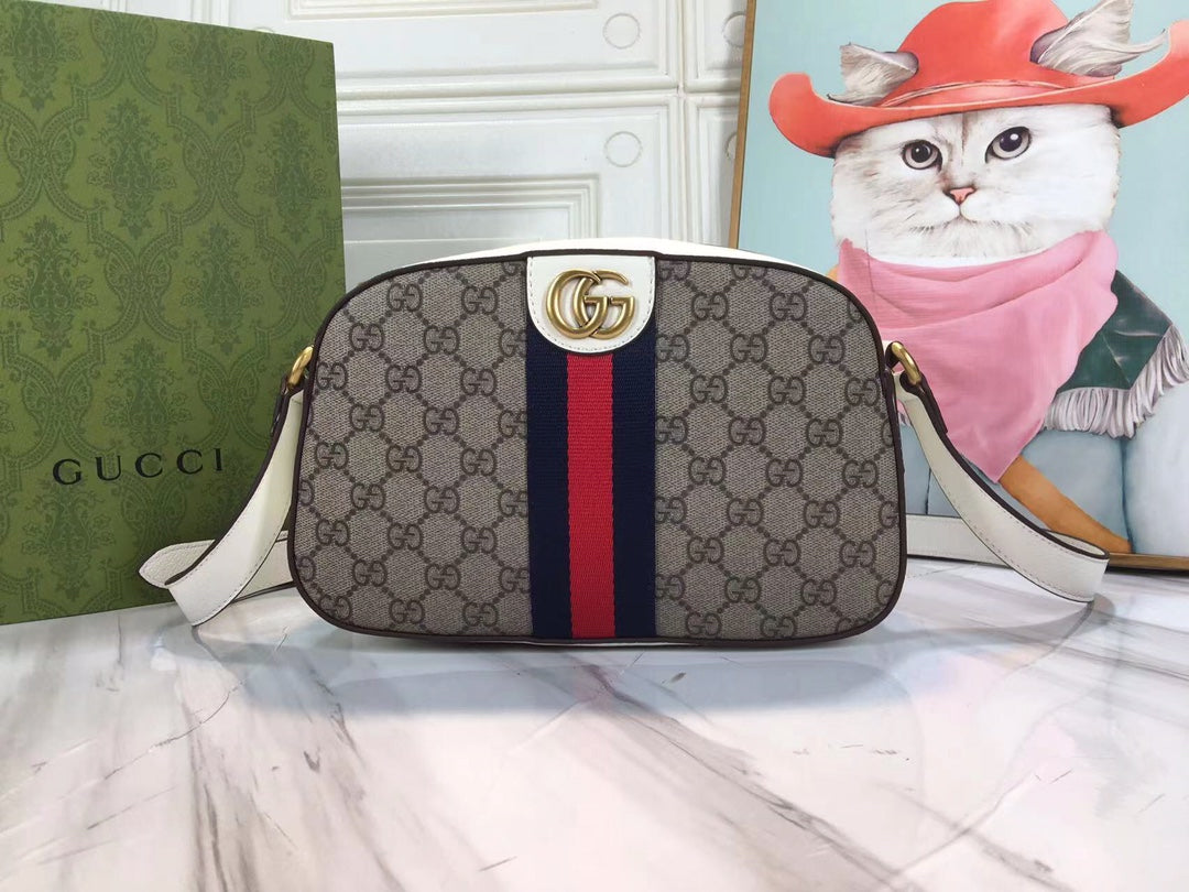 GUCCI Ophidia GG Supreme Camera Bag Shoulder Leather