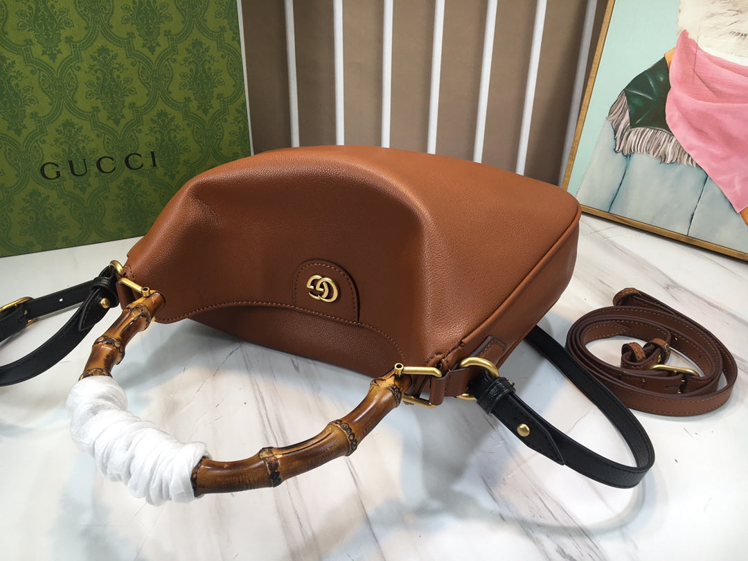 Gucci Aphrodite Small Leather Hobo Bag