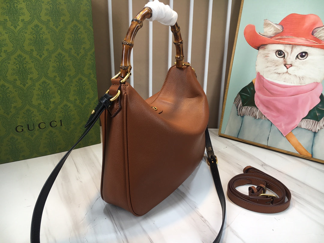 Gucci Aphrodite Small Leather Hobo Bag