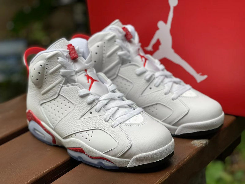 Jordan 6  White and Red