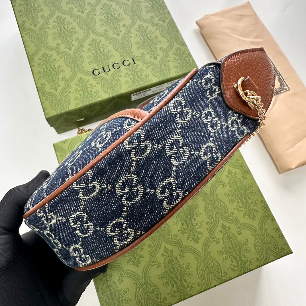 Gucci HALF-MOON-SHAPED MINI BAG WITH INTERLOCKING G