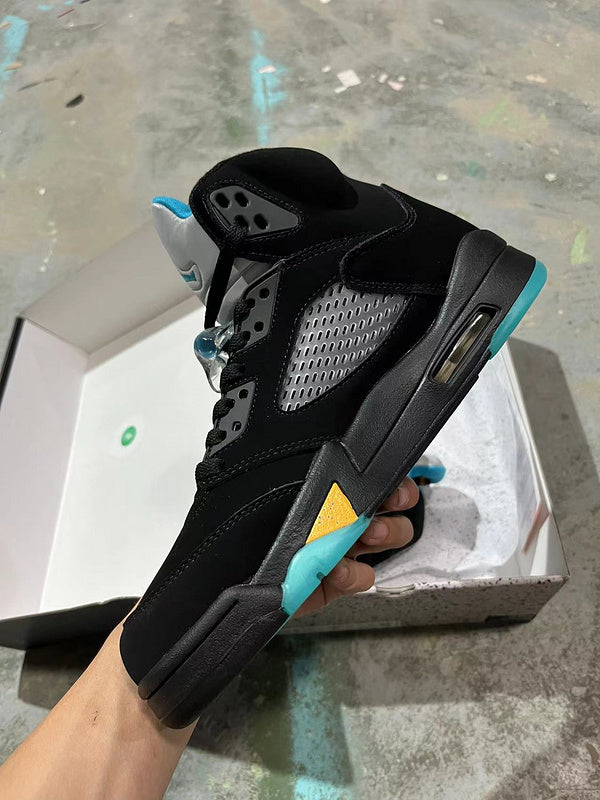 Jordan 5 Blue  And Black