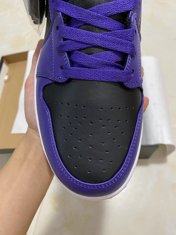 Jordan 1 Mid purple and black