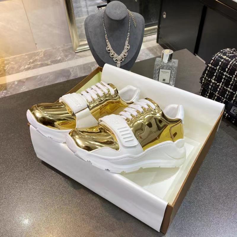 Burberry Ramsey metallic chunky sneakers