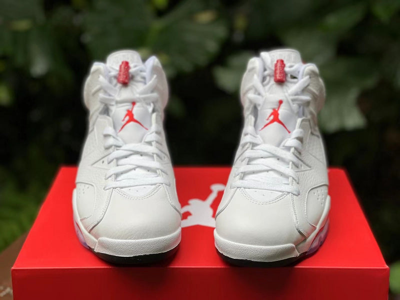 Jordan 6  White and Red