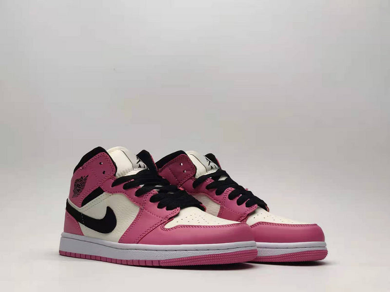 Jordan 1 mid pink and white