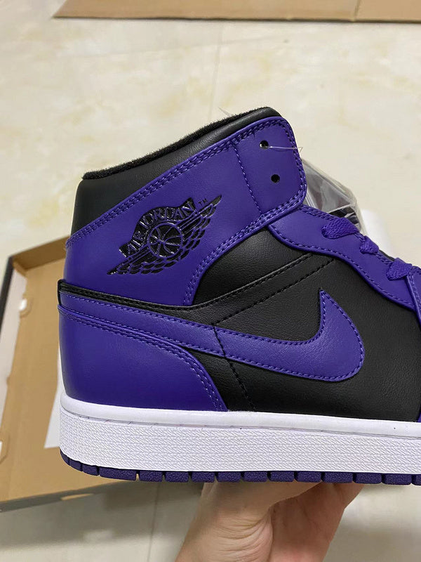 Jordan 1 Mid purple and black