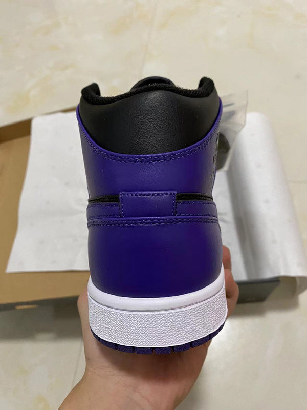 Jordan 1 Mid purple and black