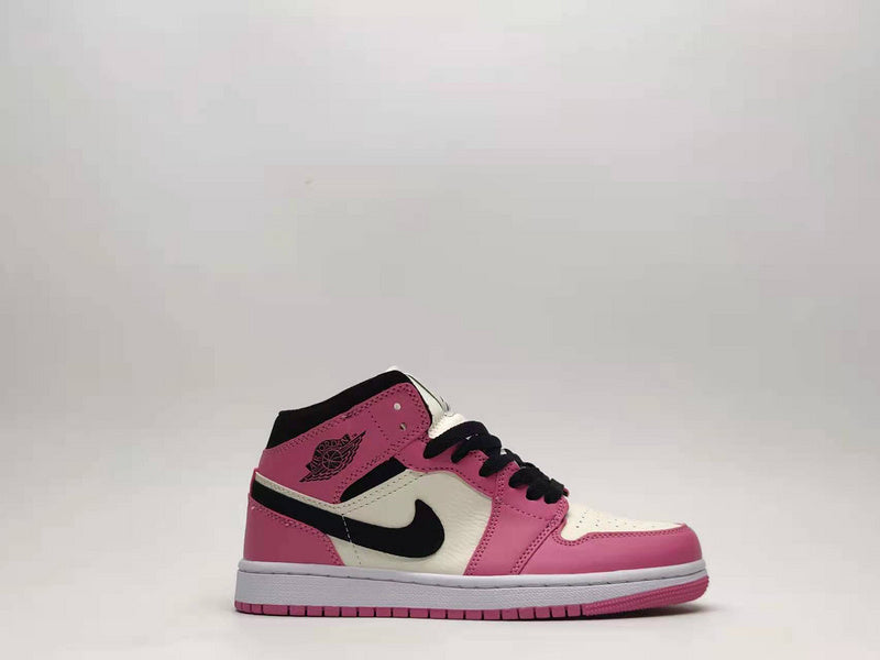 Jordan 1 mid pink and white