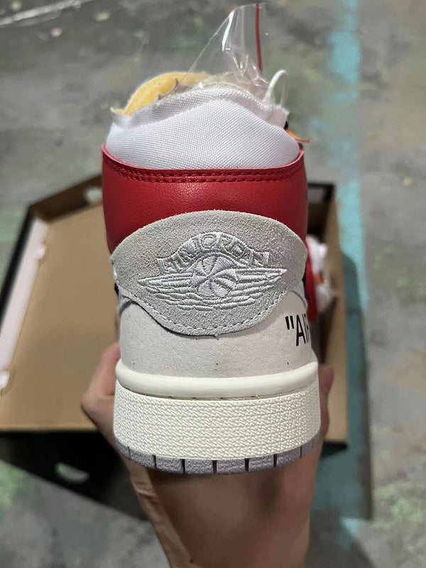 Jordan 1 Mid Red and white