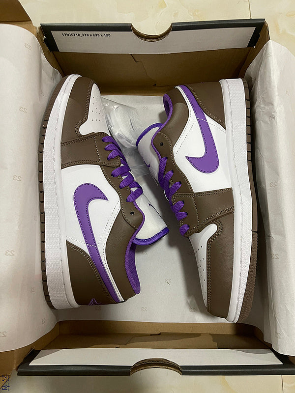 Jordan 1 Low   Purple And   Brown