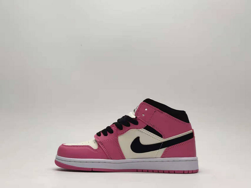 Jordan 1 mid pink and white