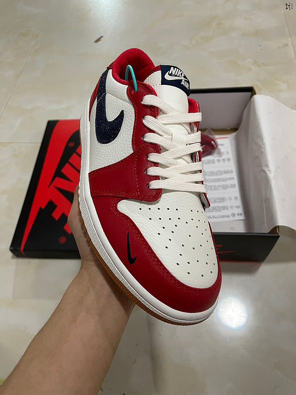 Jordan 1 Low Red And white