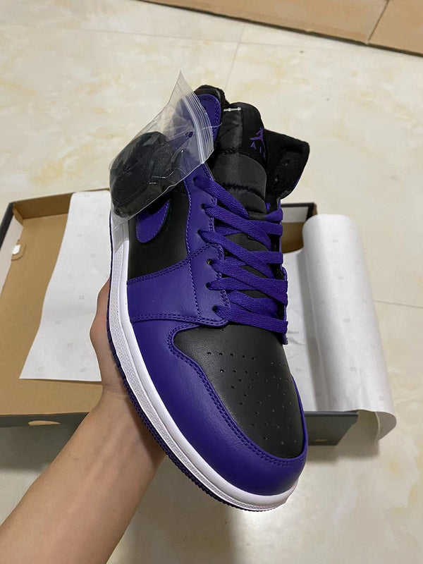 Jordan 1 Mid purple and black