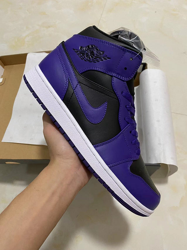 Jordan 1 Mid purple and black