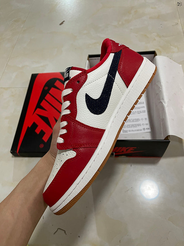 Jordan 1 Low Red And white