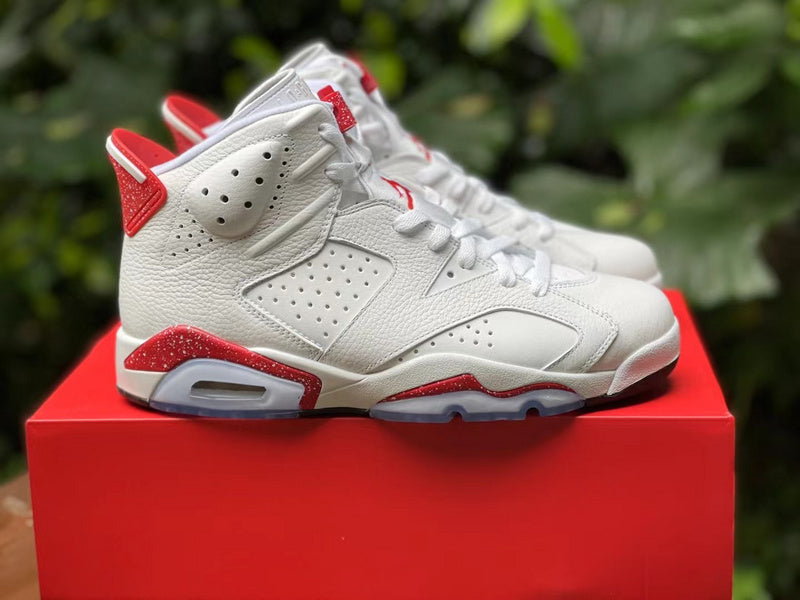 Jordan 6  White and Red