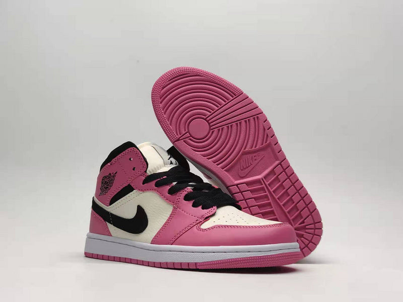 Jordan 1 mid pink and white