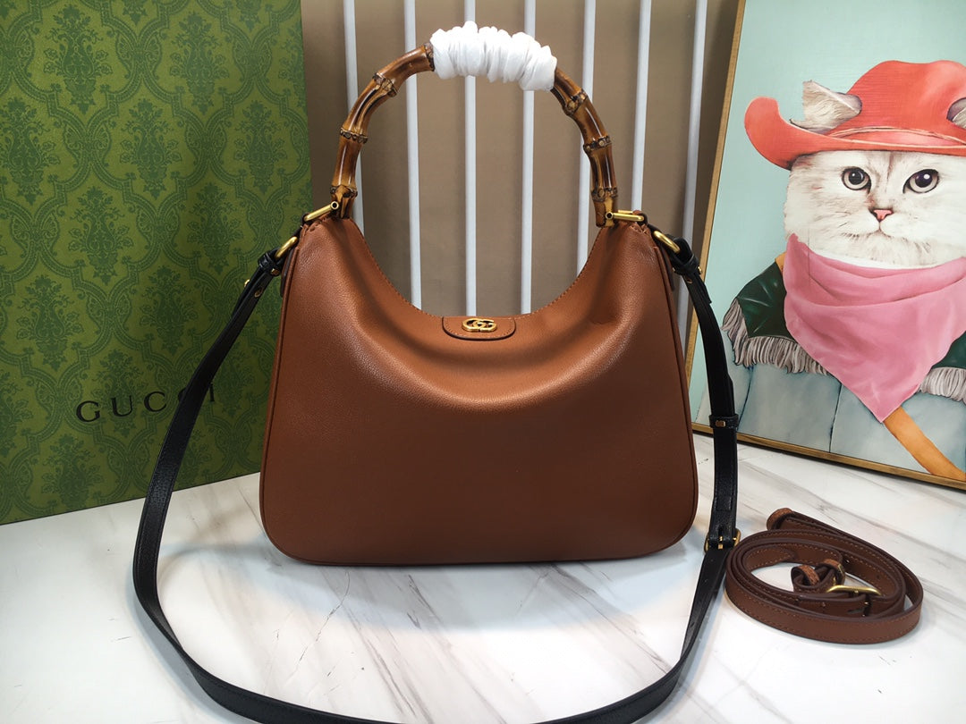 Gucci Aphrodite Small Leather Hobo Bag