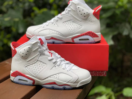 Jordan 6  White and Red