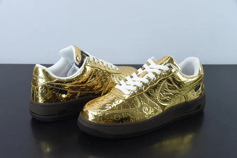 Louis Vuitton Air Force 1 Low By Virgil Abloh Metallic Gold