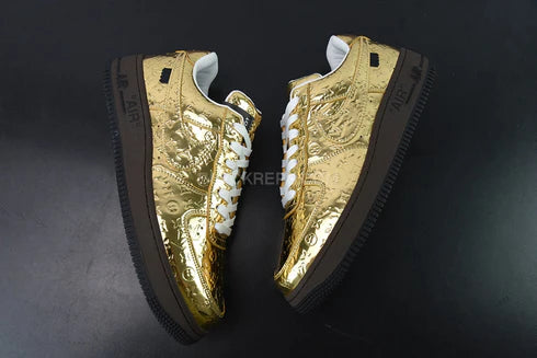 Louis Vuitton Air Force 1 Low By Virgil Abloh Metallic Gold