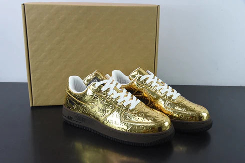 Louis Vuitton Air Force 1 Low By Virgil Abloh Metallic Gold